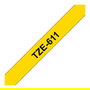 Brother TZE-611 Cinta de Etiquetar Negro sobre Amarillo 6mm para Rotuladoras Brother