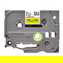 Brother TZE-611 Cinta de Etiquetar Negro sobre Amarillo 6mm para Rotuladoras Brother