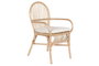 DKD Home Decor Silla de Ratán con Cojín Natural