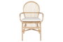 DKD Home Decor Silla de Ratán con Cojín Natural