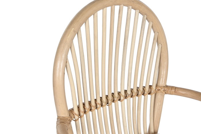 DKD Home Decor Silla de Ratán con Cojín Natural