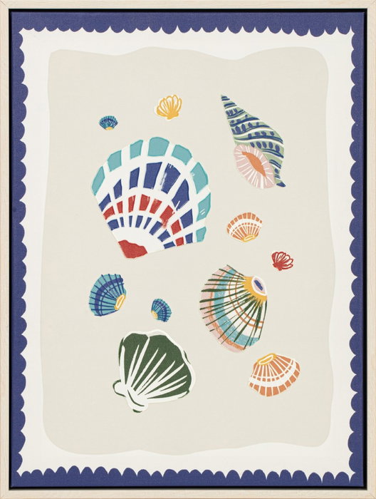 DKD Home Decor Cuadro Mediterraneo Multicolor 40 x 30 x 2.5 cm (4 Unidades)