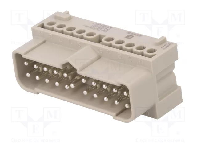 HARTING Han-Eco® Modular plantilla de contacto macho 20 pines HARTING Han-Eco® Modular plantilla de contacto macho 20 pines