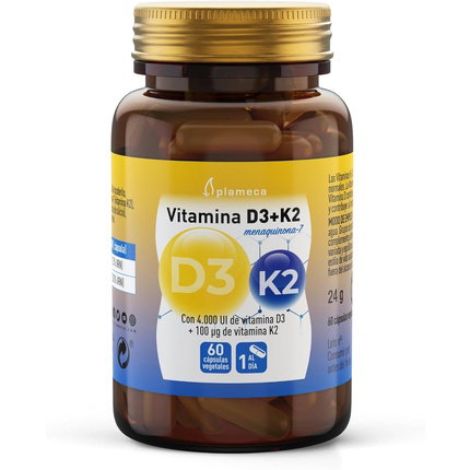 PLAMECA Vitamina D3+K2 60 cápsulas vegetales