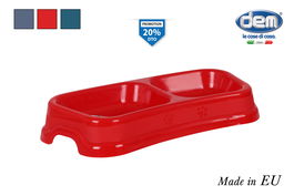 Dem Comedero Doble Pequeño 24 x 12 x 4 cm (24 Unidades)