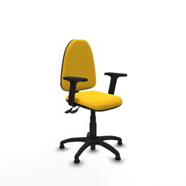 PIQUERAS Y CRESPO Silla de oficina Aýna Amarillo con mecanismo de doble maneta