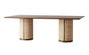 DKD Home Decor Mesa Comedor Sixties Mango y Fibra Natural 200x76x100 cm