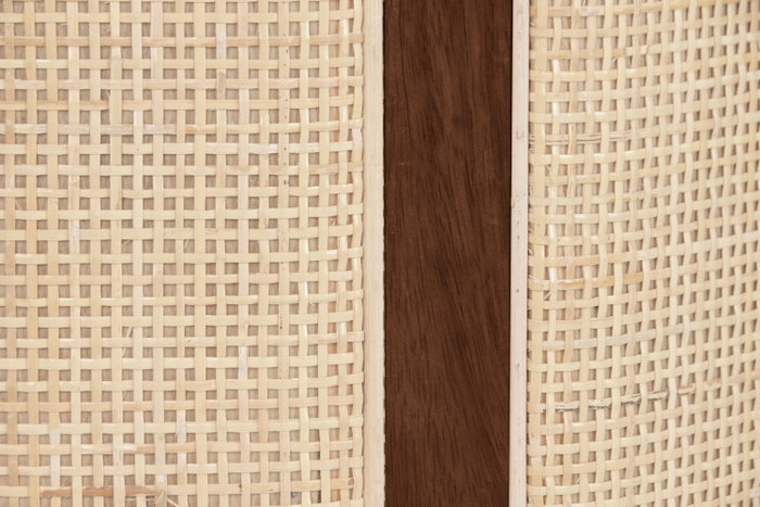 DKD Home Decor Mesa Comedor Sixties Mango y Fibra Natural 200x76x100 cm