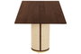 DKD Home Decor Mesa Comedor Sixties Mango y Fibra Natural 200x76x100 cm