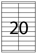 FABRISA 15311 Caja 100 Hojas Etiquetas Adhesivas ILC Blancas 105x29mm A4 Inkjet Láser Copiadora