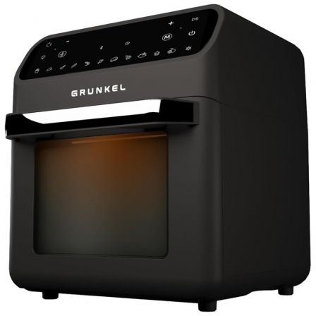 Grunkel BLACKFRYEROVEN Freidora de Aire Airfryer 12L 1500W Sin Aceite, Fryer Oven con Panel Digital, Temporizador 60 Minutos, Negro