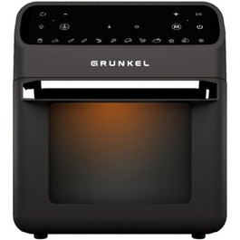 Grunkel BLACKFRYEROVEN Freidora de Aire Airfryer 12L 1500W Sin Aceite, Fryer Oven con Panel Digital, Temporizador 60 Minutos, Negro