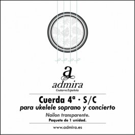 4ª Cuerda Admira para Ukelele Soprano/Concierto Nailon Ca504Uksc