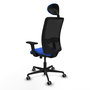 PIQUERAS Y CRESPO Silla de oficina Zulema Azul con Malla Negra