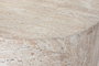 DKD Home Decor Mesita Auxiliar de Fibra de Vidrio Simil Travertine