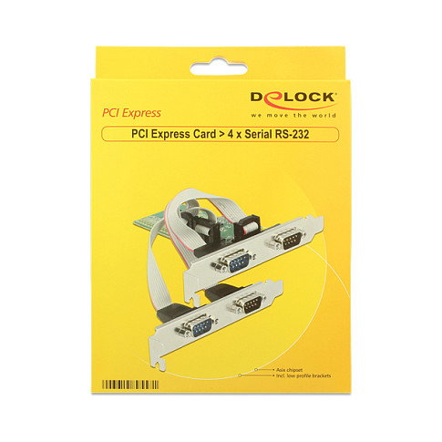DeLOCK 89557 Tarjeta PCI Express x1 a 4 puertos serie RS-232