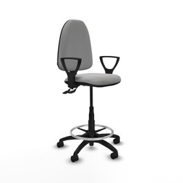 PIQUERAS Y CRESPO Taburete Aýna Gris claro con mecanismo de doble maneta