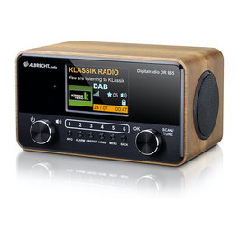 Albrecht DR 865 Radio Digital Portátil Seniorenradio con DAB+ y FM, Pantalla TFT de 4", Batería, 14W, Altavoces Dobles, Incluye Mando a Distancia