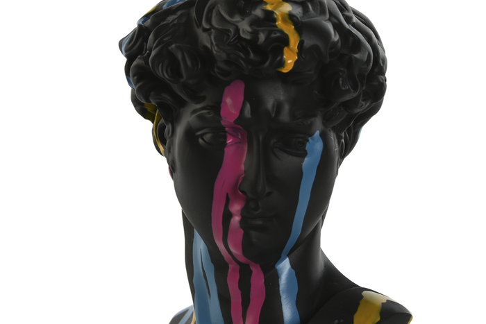 DKD Home Decor Figura de Busto en Resina Negro y Multicolor