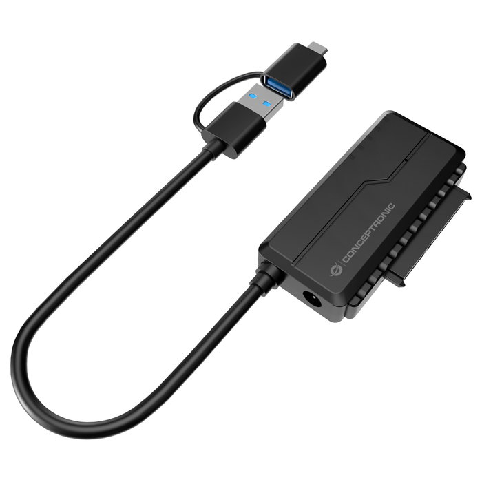 Conceptronic Adaptador ABBY21B USB Type-A a SATA 22-pin Negro Conceptronic Adaptador ABBY21B USB Type-A a SATA 22-pin Negro