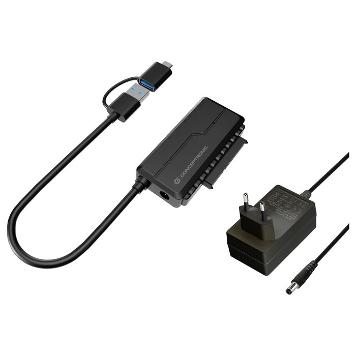 Conceptronic Adaptador ABBY21B USB Type-A a SATA 22-pin Negro Conceptronic Adaptador ABBY21B USB Type-A a SATA 22-pin Negro