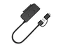 Conceptronic ABBY21B Adaptador USB-A Macho a SATA 22-pin Hembra, USB 3.2 Gen 1, para Discos 2.5/3.5" Hasta 10TB, Incluye Adaptador USB-C y de Corriente, Negro