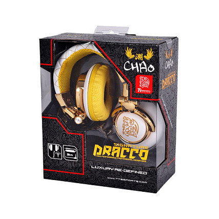 Tt eSPORTS DRACCO Signature Auriculares Diadema Alámbricos para Juego Blanco - 3.5mm