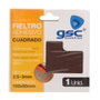 GSC Evolution Fieltro adhesivo cuadrado 100x85mm - Marrón