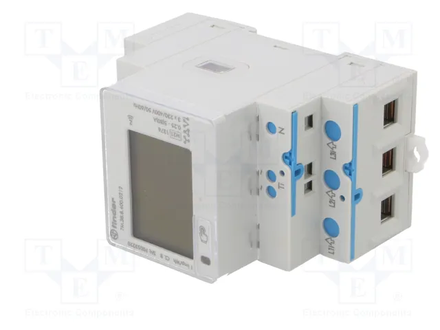 Finder 7M.38.8.400.0212 Medidor de energía multifunción LCD, MODBUS, S0, NFC, MID