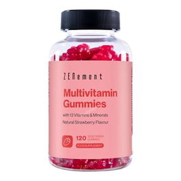 ZENEMENT Multivitaminas Gominolas 120 Gummies, Suplemento Vitamínico con Zinc, Selenio, Cromo, A, C, D3, E, B; Vegetariano, Sin Gluten