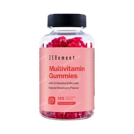 ZENEMENT Multivitaminas Gominolas 120 Gummies, Suplemento Vitamínico con Zinc, Selenio, Cromo, A, C, D3, E, B; Vegetariano, Sin Gluten