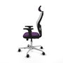 PIQUERAS Y CRESPO Silla de oficina Jorquera con mecanismo Sincro/Traslack, Morado y Blanco