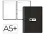 Antartik Agenda Escolar 2026-2027 Espiral Día Página A5+ Bilingüe Papel FSC 80g Color Negro Pack and Go con Gomilla