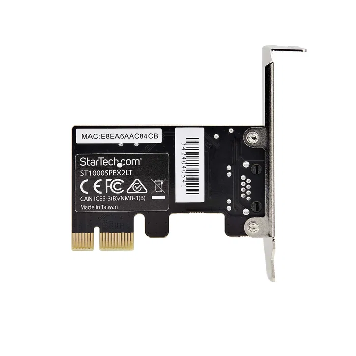 StarTech Tarjeta de Red Gigabit PCIe ST1000SPEX2LT - 1 Puerto, 10/100/1000 Mbps, Perfil Bajo, Plug & Play, Compatible con TAA, para PC/Server, Windows/Linux StarTech Tarjeta de Red Gigabit PCIe ST1000SPEX2LT - 1 Puerto, 10/100/1000 Mbps, Perfil Bajo, Plug & Play, Compatible con TAA, para PC/Server, Windows/Linux