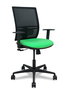 PIQUERAS Y CRESPO Silla de oficina Yunquera Sincro, Malla Negra y Asiento Pistacho