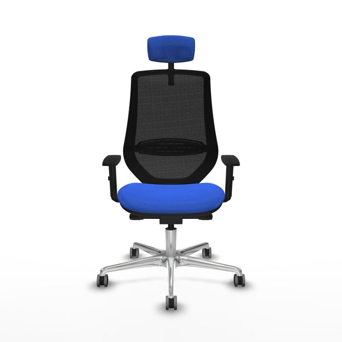 PIQUERAS Y CRESPO Silla de oficina Mardos con mecanismo Sincro/Traslack, Azul y Negro
