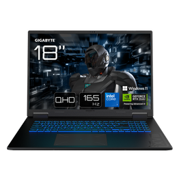 GIGABYTE Portátil Gaming A18 PRO DXJG3ESBC4SH - Intel Core 7 240H, 32GB RAM, SSD 1TB, Pantalla 18" QHD+ 165Hz, NVIDIA GeForce RTX 5070 Ti 12GB, Windows 11 Home
