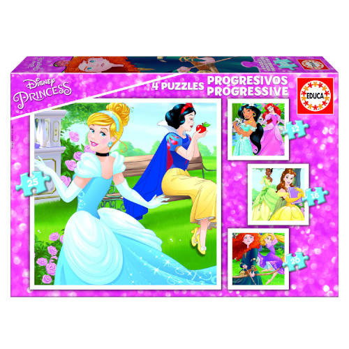 Educa Borrás Puzzle Progresivo Princesas Disney (12, 16, 20 y 25 piezas) Educa Borrás Puzzle Progresivo Princesas Disney (12, 16, 20 y 25 piezas)