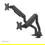 Neomounts DS70S-950BL2 Brazo de Monitor 17-35" - Resorte de Gas - 18 kg - 2 Pantallas - Negro