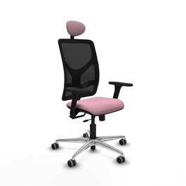 PIQUERAS Y CRESPO Silla de oficina Motilla Rosa con mecanismo Sincro/Traslack