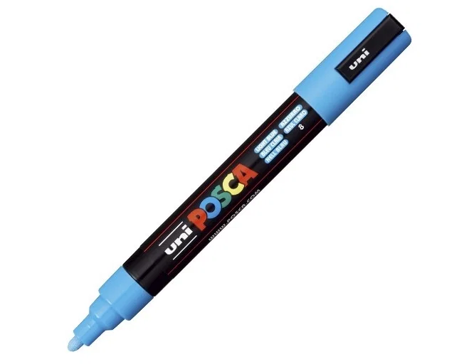 Uni-Ball Posca PC-5M Azul Claro Punta Bala 1,8-2,5 mm Uni-Ball Posca PC-5M Azul Claro Punta Bala 1,8-2,5 mm