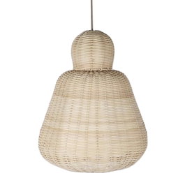 DKD Home Decor Lámpara de Techo Ratán 43x43x56 cm