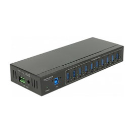 DeLOCK 63919 Hub USB Industrial 10 x USB 5 Gbps Tipo-A con protección ESD 20 kV