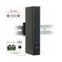 DeLOCK Hub USB Industrial 10 x USB 3.2 Gen 1 Tipo-A con Protección ESD 20 kV