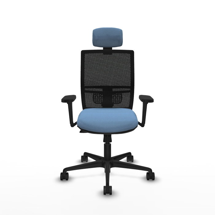 PIQUERAS Y CRESPO Silla de oficina Yunquera con mecanismo Sincro/Traslack, Azul cielo y Negro PIQUERAS Y CRESPO Silla de oficina Yunquera con mecanismo Sincro/Traslack, Azul cielo y Negro