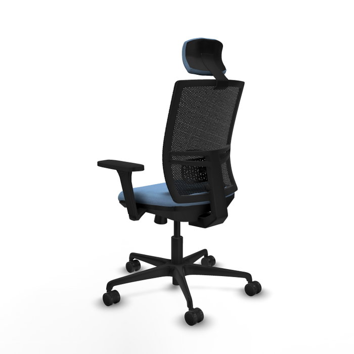 PIQUERAS Y CRESPO Silla de oficina Yunquera con mecanismo Sincro/Traslack, Azul cielo y Negro PIQUERAS Y CRESPO Silla de oficina Yunquera con mecanismo Sincro/Traslack, Azul cielo y Negro