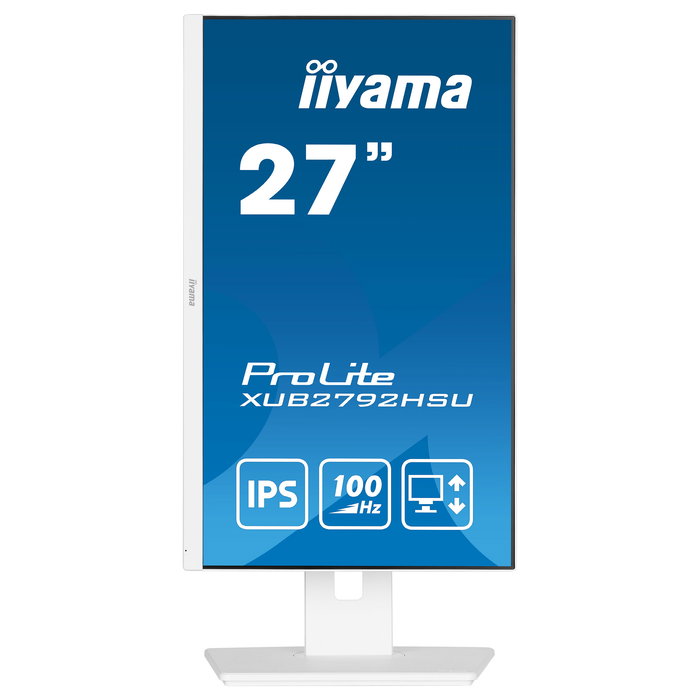 iiyama ProLite XUB2792HSU-W6 Monitor LED IPS de 27 Pulgadas Full HD 100Hz, 0.4 ms, AMD FreeSync, USB Hub, Altavoces, Blanco