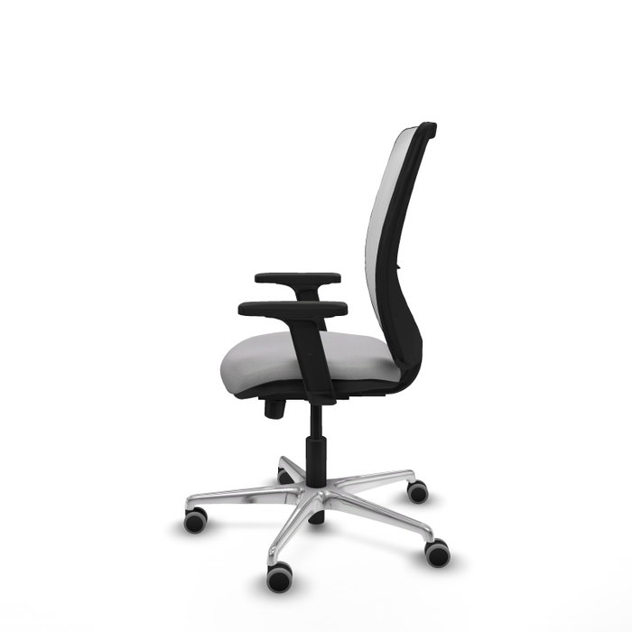 PIQUERAS Y CRESPO Silla de oficina Zulema con mecanismo Sincro/Traslack, Gris claro y Blanco PIQUERAS Y CRESPO Silla de oficina Zulema con mecanismo Sincro/Traslack, Gris claro y Blanco