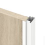 Emuca Kit de herrajes Placard 74 para armario de 2 puertas correderas, cierre suave y tirador Sharp, blanco