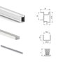 Emuca Kit de herrajes Placard 74 para armario de 2 puertas correderas, cierre suave y tirador Sharp, blanco